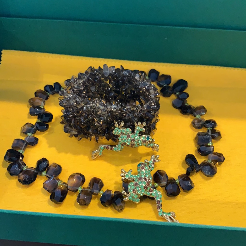 Beautiful Amethyst Frog Necklace And Bracelet